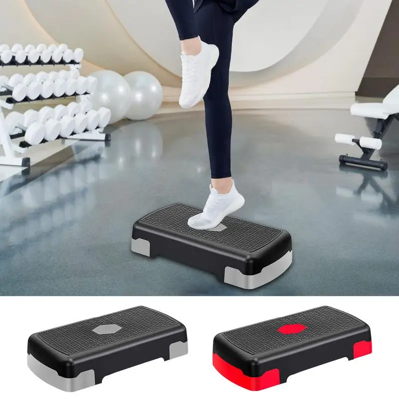 Ajustável Aeróbica Step Board para treino, exercício aeróbico, Home Gym Training, Compact Stepper, 3 Risers