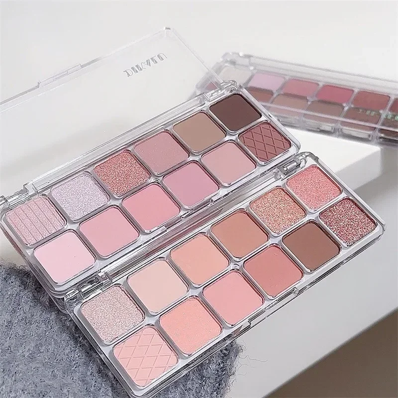 12 Colors Eye Shadow Pallete Matte Pearl Eyeshadow Girl Beginner Makeup Nude Pink Eyeshadow Low Saturation Eye Cosmetic