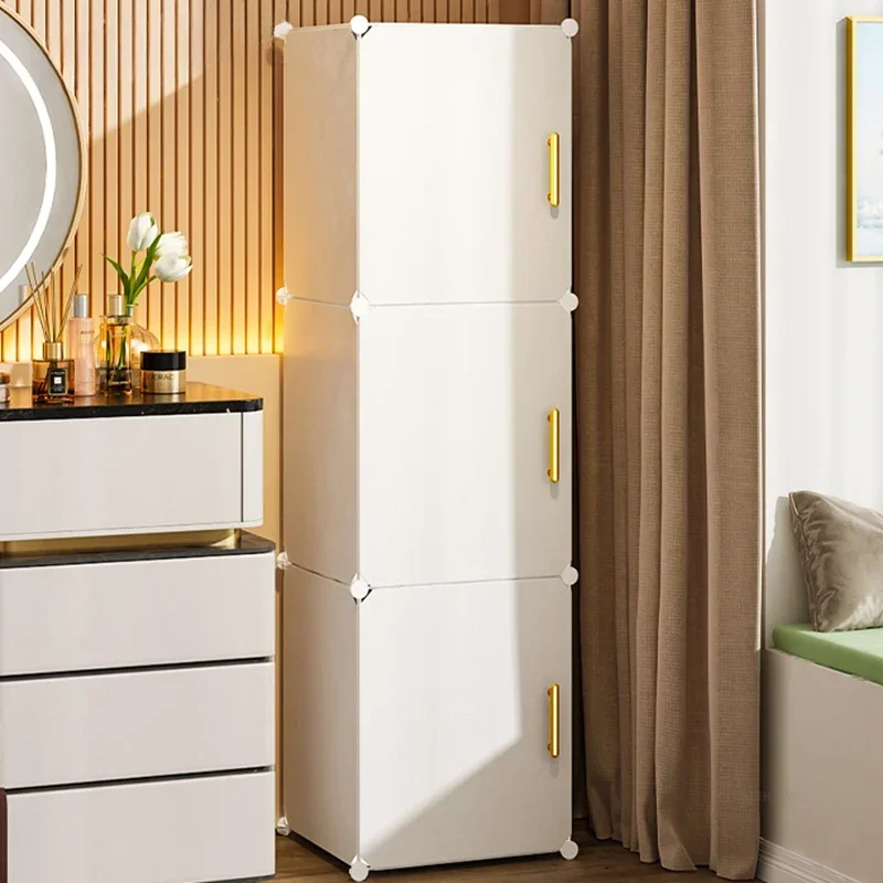 

Simple Plastic Wardrobes Household Multi-layer Snack Cabinet Children's Clothing Storage Wardrobe Light Luxury Bedroom Closet