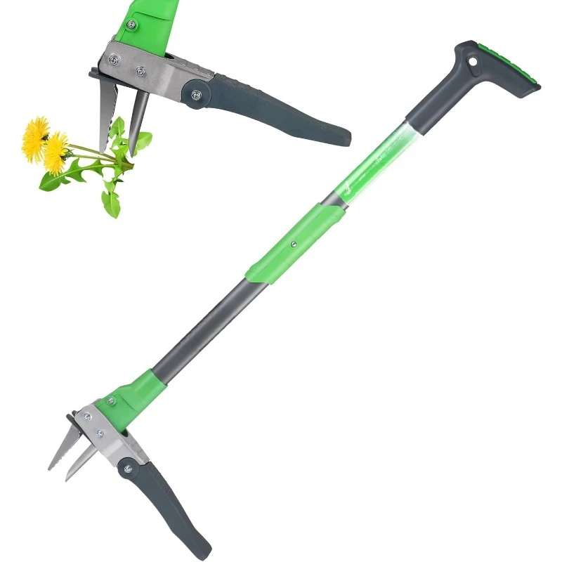 Lightweight Weed Puller Tool for Women 39-inch Ergonomic Handle, Easily Remove Weeds Without Bending or Kneeling