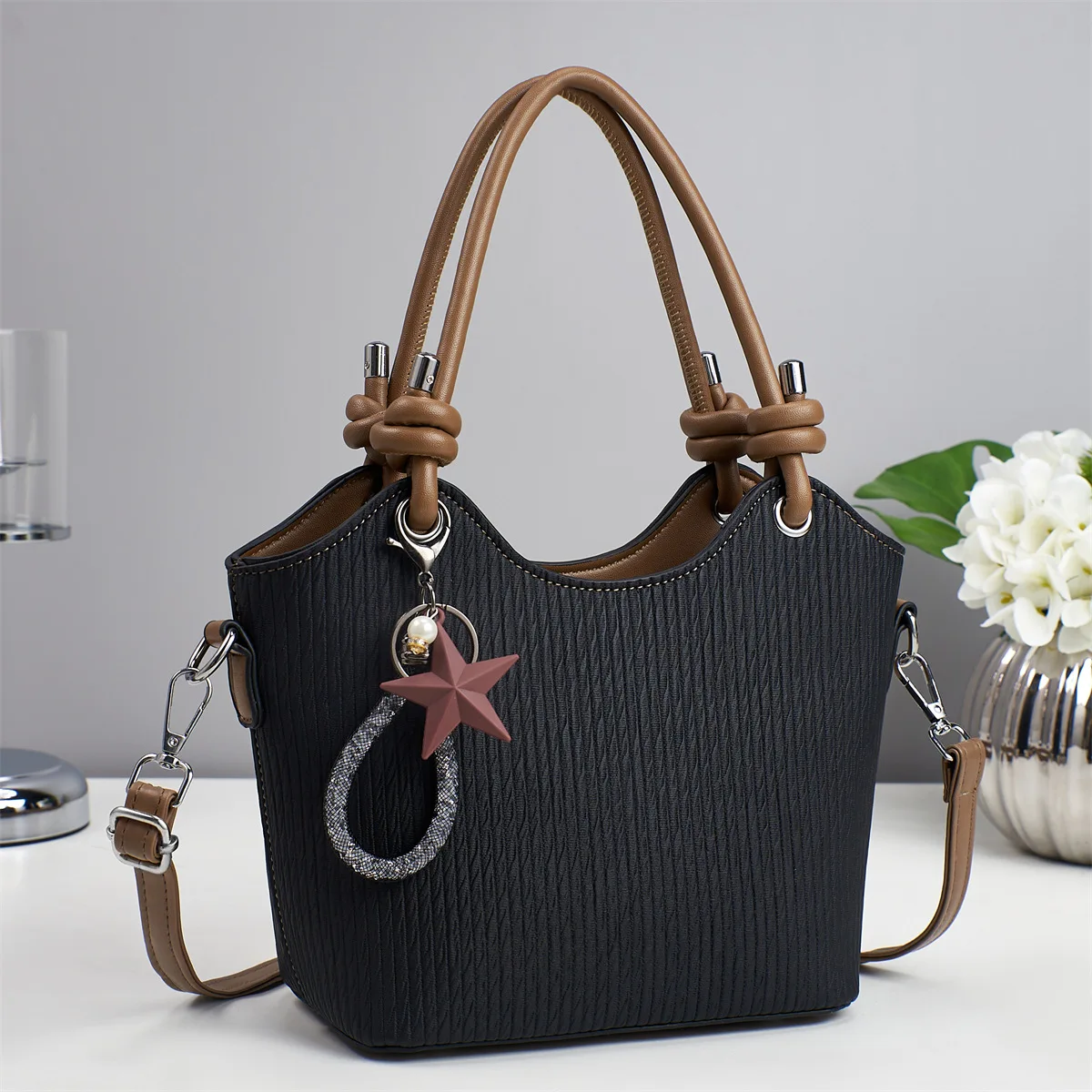 

2025 Mori style Bucket Crossbody Bag for Women Minimalist Shoulder Handheld Purse Fashionable Handbag