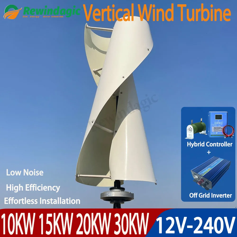 

Fast Shipping High Efficiency 10KW 15KW 20KW 30KW 24V 48V 96V 240V Permanent Magnet Wind Turbine Off Grid System For Home