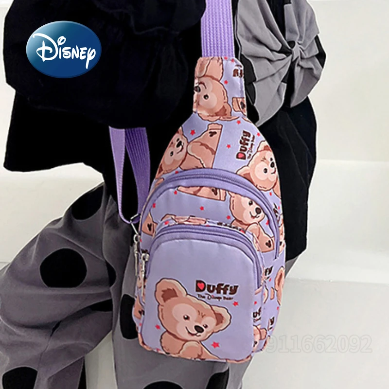 Disney's New Children's Oblique Bag Cartoon Cute Girl Chest Bag Large Capacity Luxury Brand Fashion Girl Travel Small Backpack