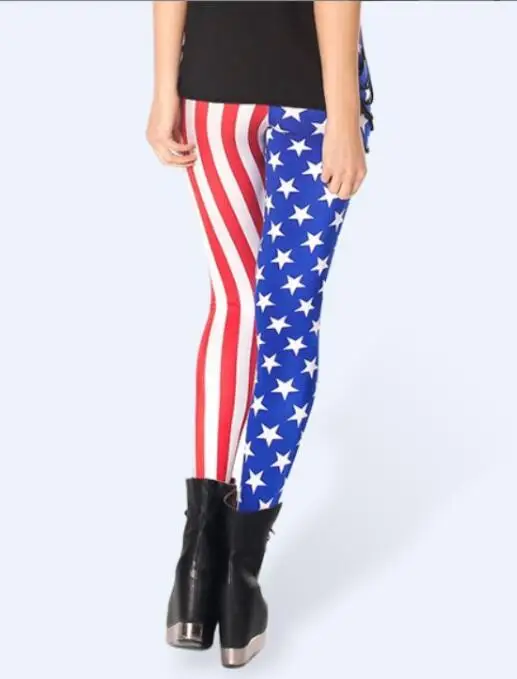 Vrouw Leggings Nationale Vlag Ster Rode Strepen Bedrukt M L Slanke Legging 440