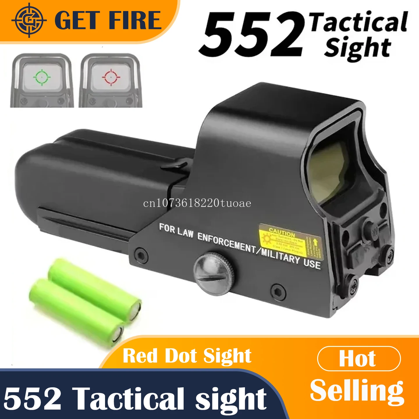

552 Tactical Red Dot Sights Holo Reflex Sight for Rifle 20mm Picatinny Rail No Magnification Parallax Outdoor Hunting Shockproof