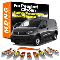 MDNG For Citroen Berlingo For Peugeot Partner B9 K9 Tepee Canbus LED Interior Map Dome Trunk Light Kit Car Number Plate Bulbs