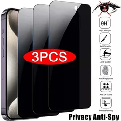 3Pcs Privacy Screen Protector For iPhone 15 13 12 11 16 Pro Max Mini 8 7 Plus Anti-spy Protective Glass For iPhone 16 XXR XS Max