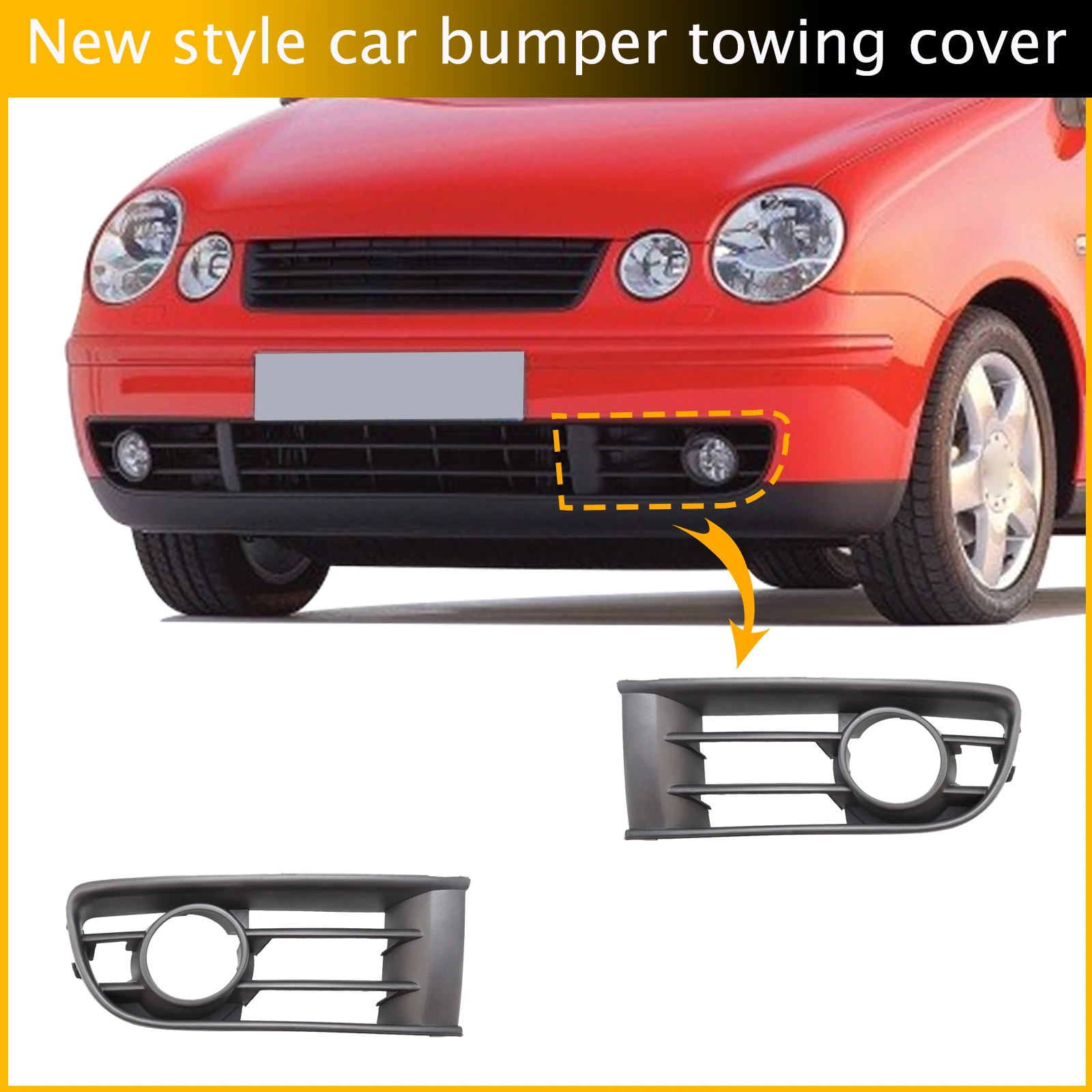 

Fog Light Grill Cover Frame Lamp Shade For VW Polo Typ 9N Accessories 2002 2003 2004 2005 6Q0853665 6Q0853666
