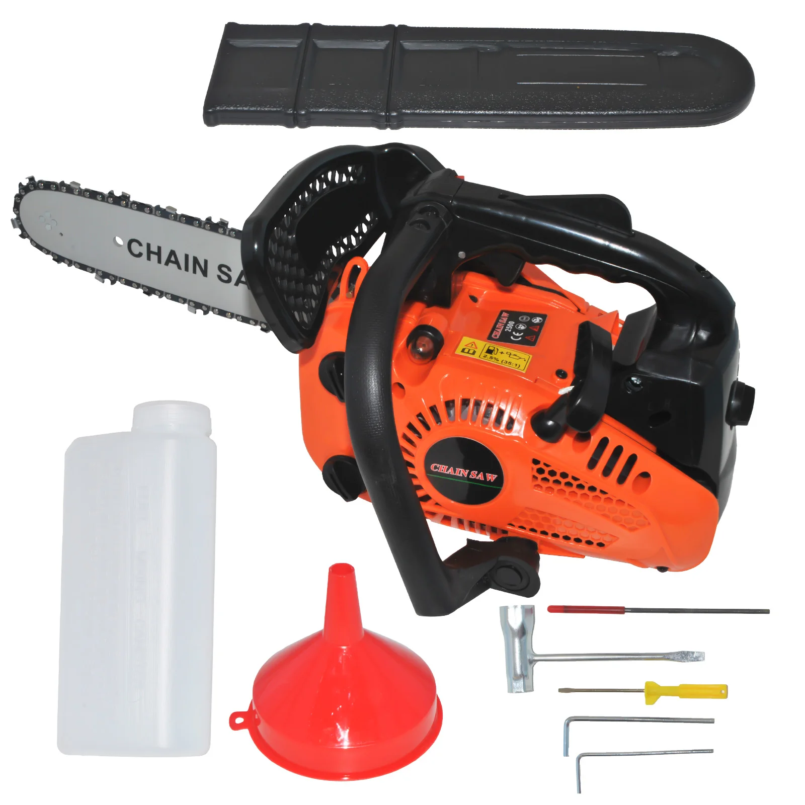 26cc Gas Chainsaw, Top Handle Petrol Handheld Cordless Chain Saw, 12 Inch Professional Power Chain Saws, Great For Tree Felling