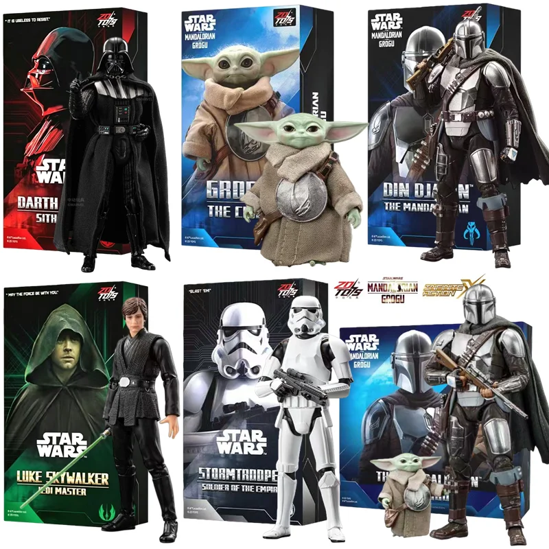 Zd Toys 1/10 Star Wars Darth Vader Stormtrooper Luke Skywalker Grogu The Mandalorian Figura de Acción Modelo Coleccionable
