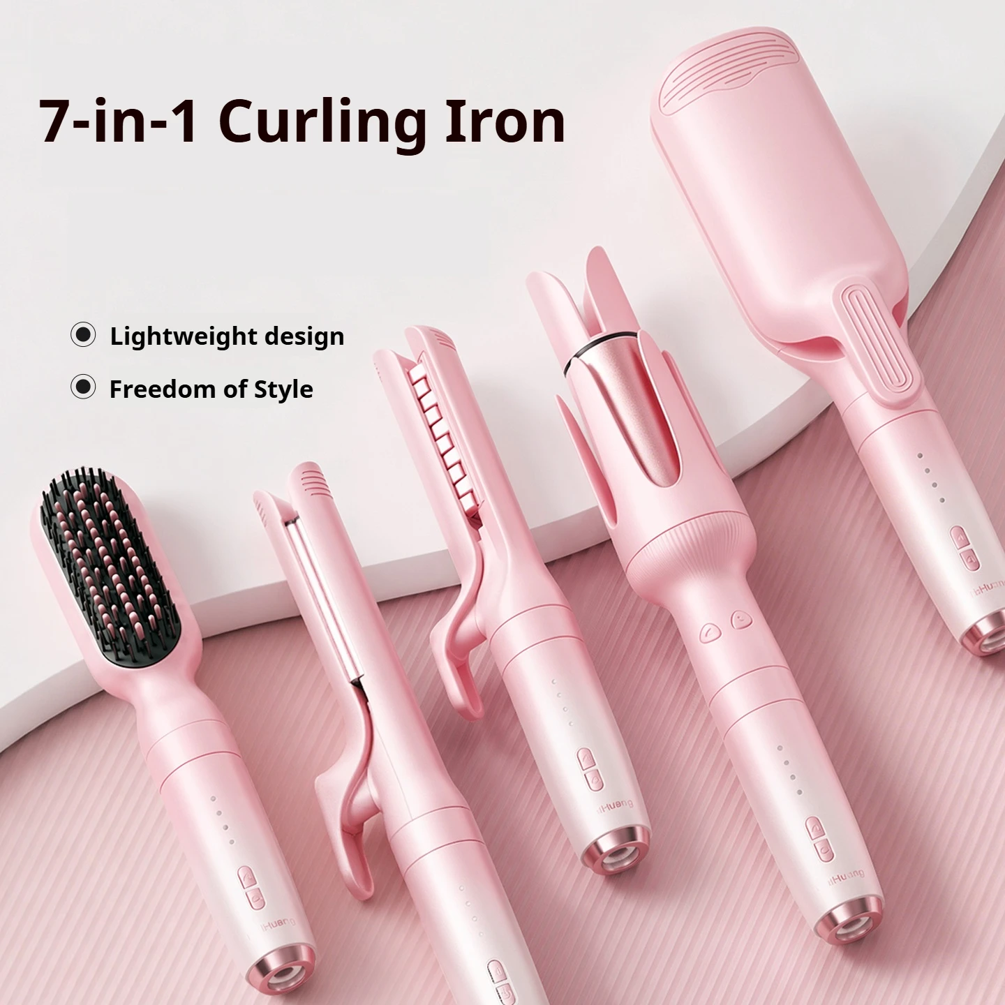 Multi Styling Automatic Hair Curler Interchangeable Heads 2 Billion Negative Ions 4 Temperature Settings for All Hair Types