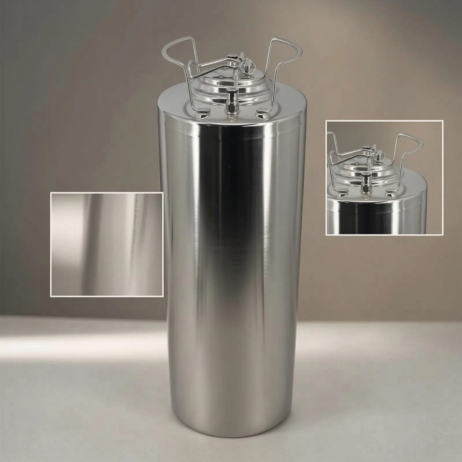 Keg with Ball Lock Rust-Resistant Ball Lock Post Corny Keg Easy to Clean Container Reusable for Homebrewers, Home Brewing