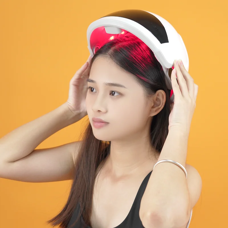 

App Hair Growth 5mW Led Red Light Therapy Near Infrared Light Hat Scalp Warm Protect Head Pain Releif Wearable Hat Helmet