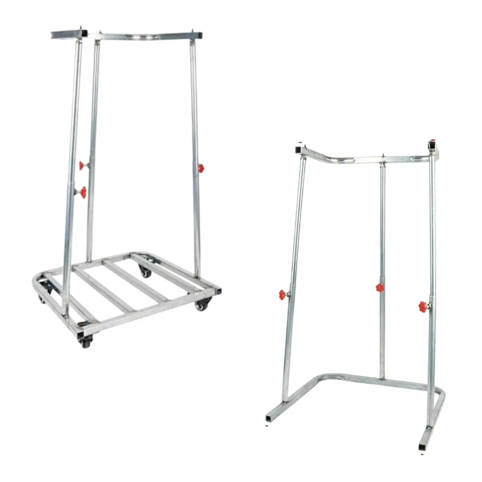 Galvanized Steel Pocket Support Shelf Adjustable Bag Holder for Camping Garden and Outdoor Waste Collection