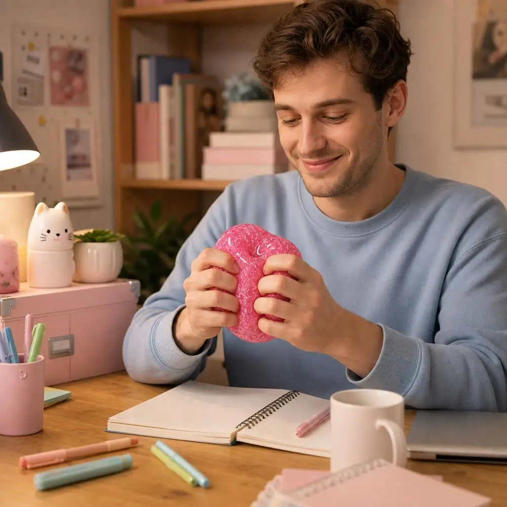 Eisiger Slush Apfel Squishy Spielzeug Glitzer Flüssigsand Stressabbau Langsam aufsteigendes Fidget-Sensorik-Spielzeug Schreibtischdeko Geschenk 3 Farben Slushy Textur – Detail 5
