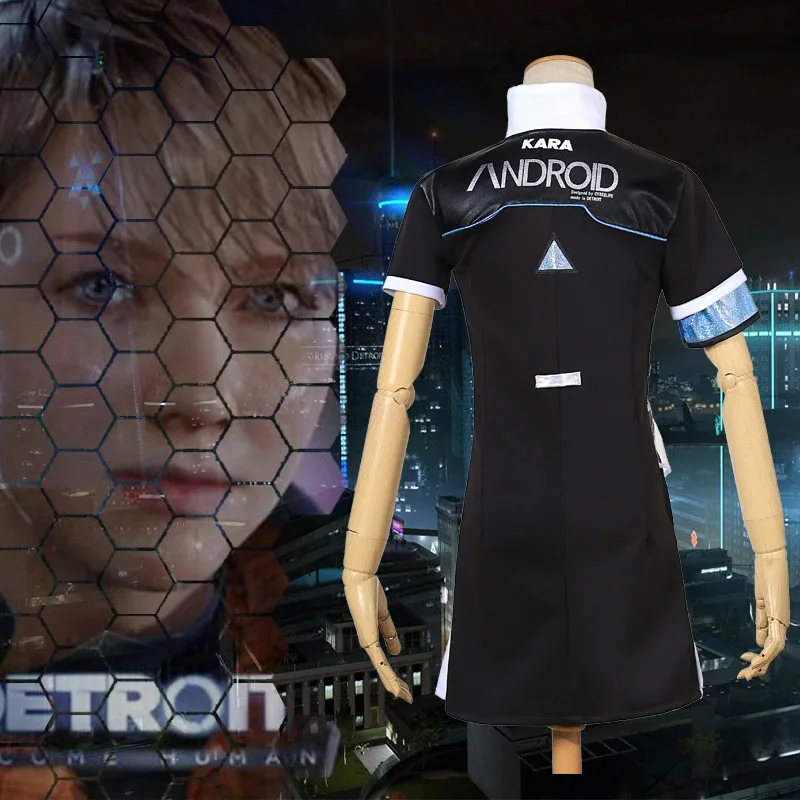 CyNew juego Detroit: Become Human Connor KARA disfraz de Cosplay código AX400 traje de agente uniforme para niñas disfraz de Cosplay para Halloween
