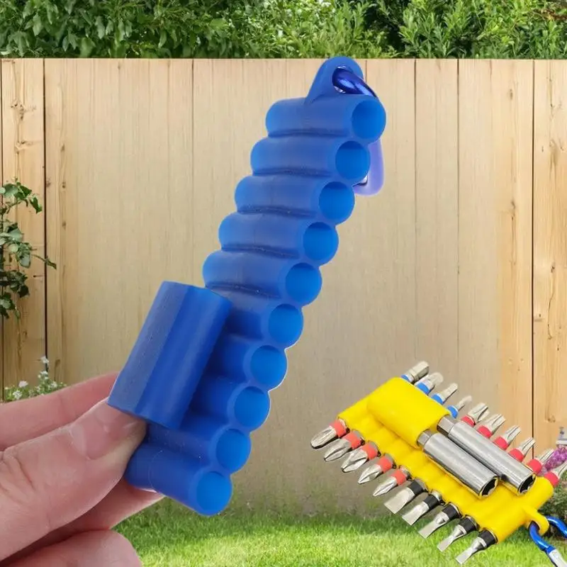 حقيبة تخزين لقم مفك براغي 10/22 بوصة - منظم ساق سداسي 1/4 بوصة مع حامل محمول لقم الثقب