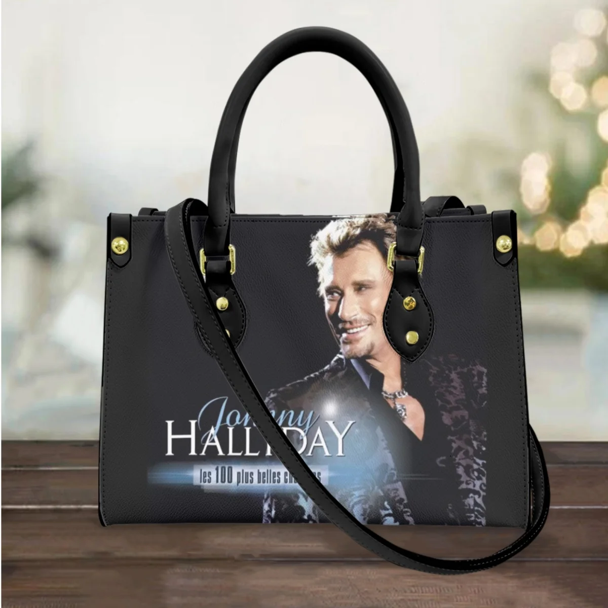 FORUDESIGNS Handbags For Women Johnny Hallyday Print Luxury Teen Girls Shoulder Bag Fashion Tote Bags Leather Hand Bags