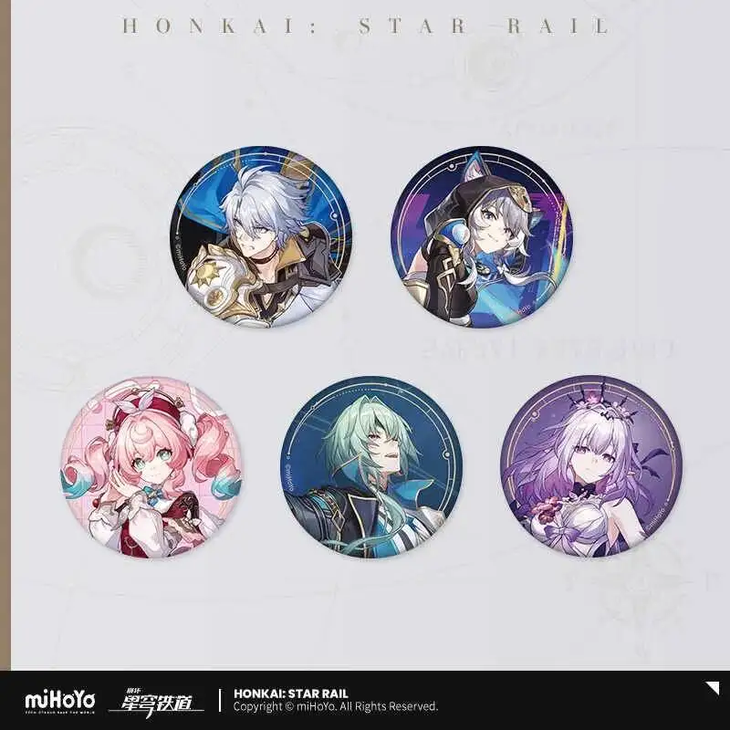 

Sunsyea Honkai Star Rail Acg Official Merch Mihoyo Original Authentic Series Badge Dan Heng Blade Kafka Luocha Sunday Robin