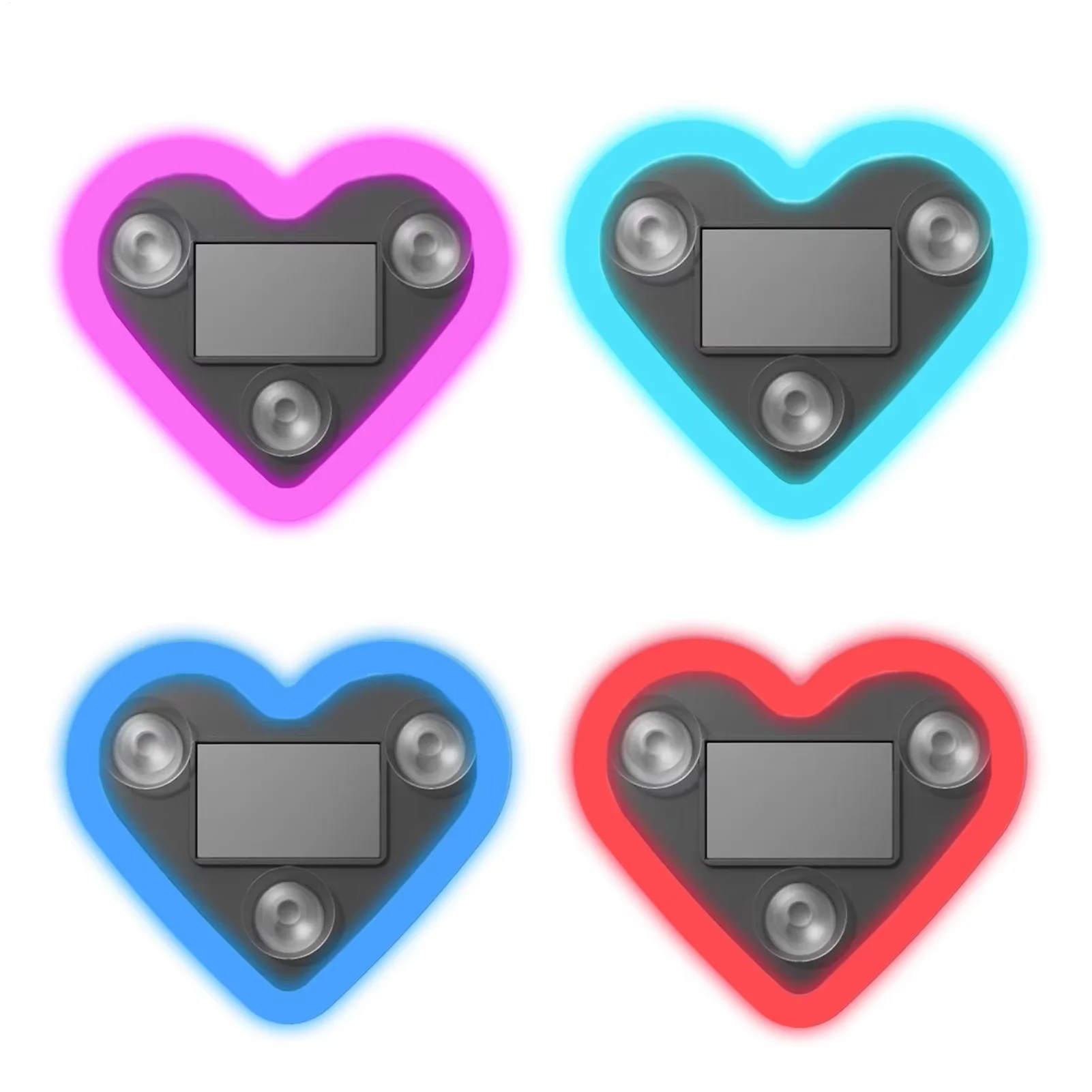 Hot Car Solar Heart-shaped Light Car Window Ambient Light Decoration LED Emitting Interior Atmosphere Lamp USB-C Rechargeable