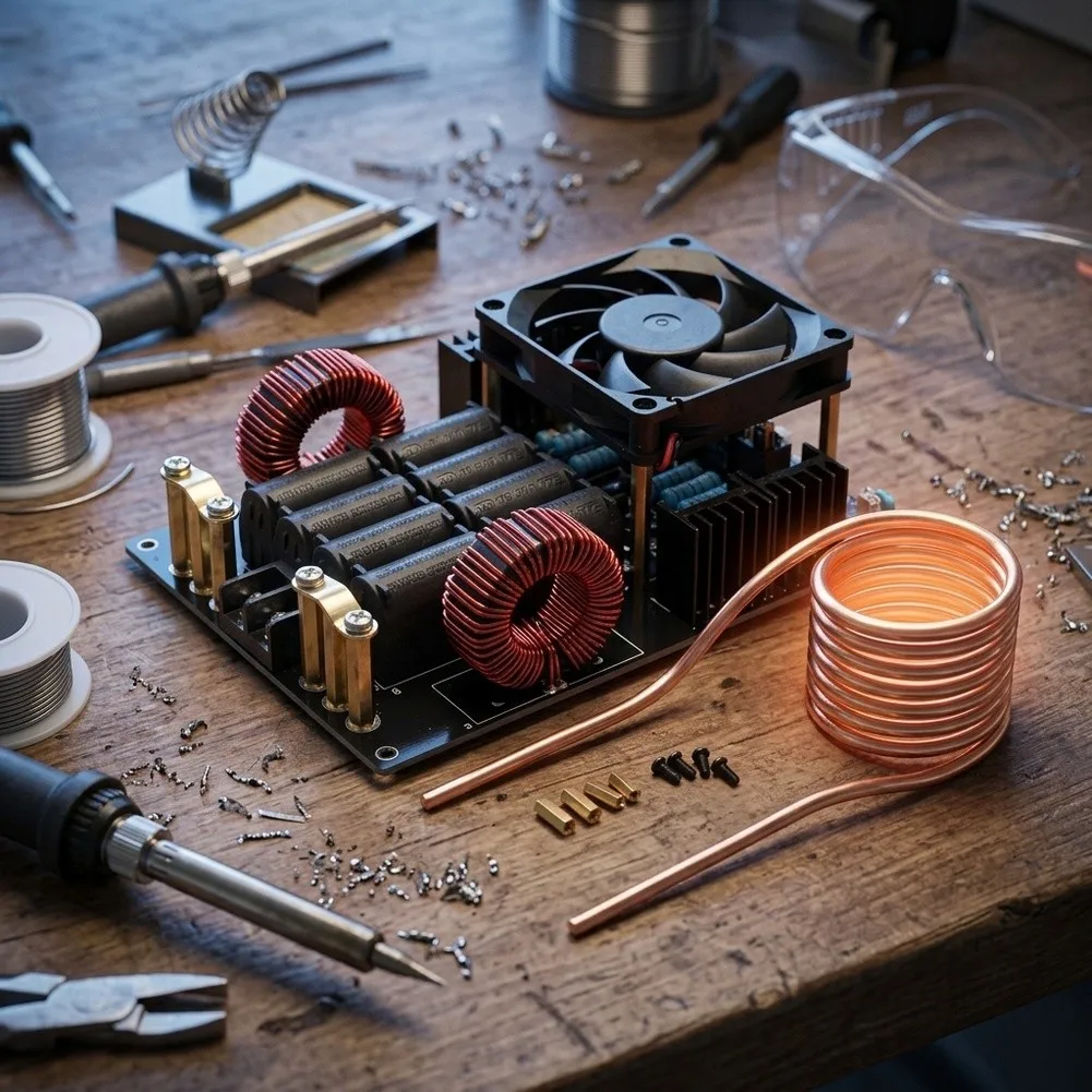 For Fafeicy Induction Heating PCB for ZVS-Based Systems with Optimized Copper Traces and Aluminum Heat Sink Integration