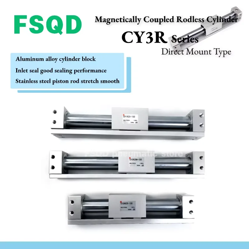 

CY3RG6H CY3RG10H CY3RG15H CY3RG20H CY3RG25H-100 200 300 400 500 600 700 800 900 FSQD Магнитный бесштоковый цилиндр CY3RG