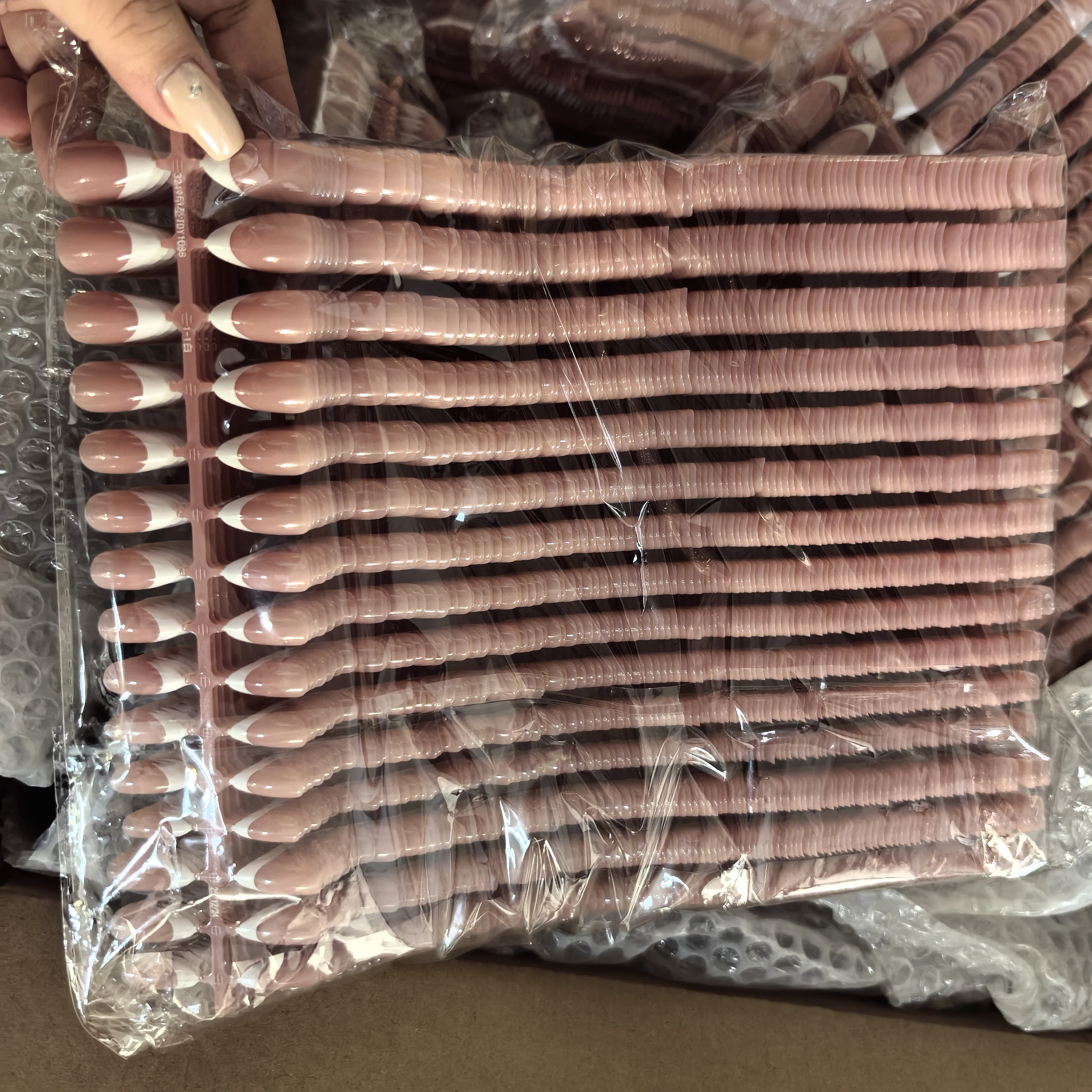 150 pçs/saco branco dicas francesas unhas falsas s/m/l clássico estilo minimalista francês dicas de unhas falsas cor sólida wearable imprensa em unhas