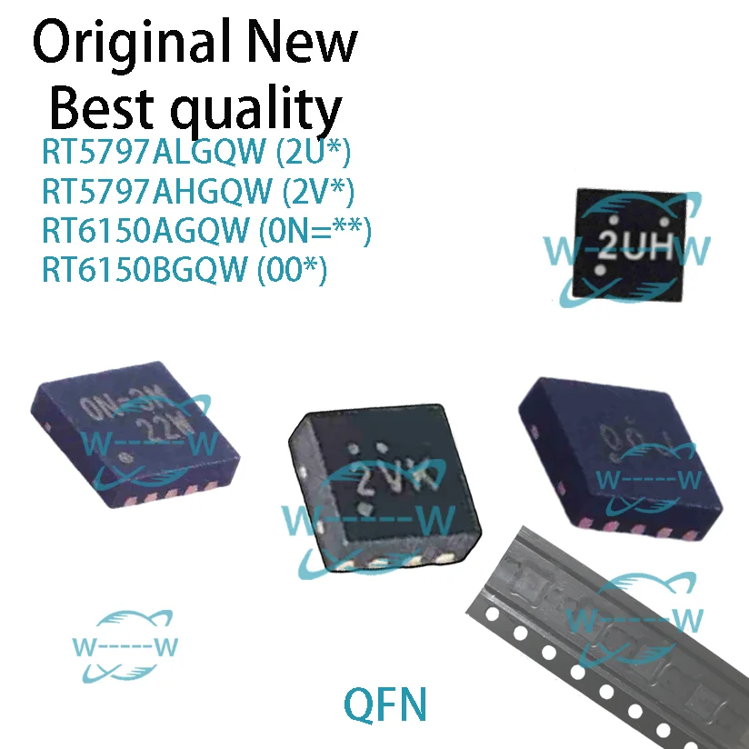 (5-30PCS)NEW RT5797ALGQW 2U* RT5797AHGQW 2V* RT6150AGQW 0N= RT6150BGQW 00* RT5797AL RT5797AH RT6150A RT6150B QFN IC CHIP