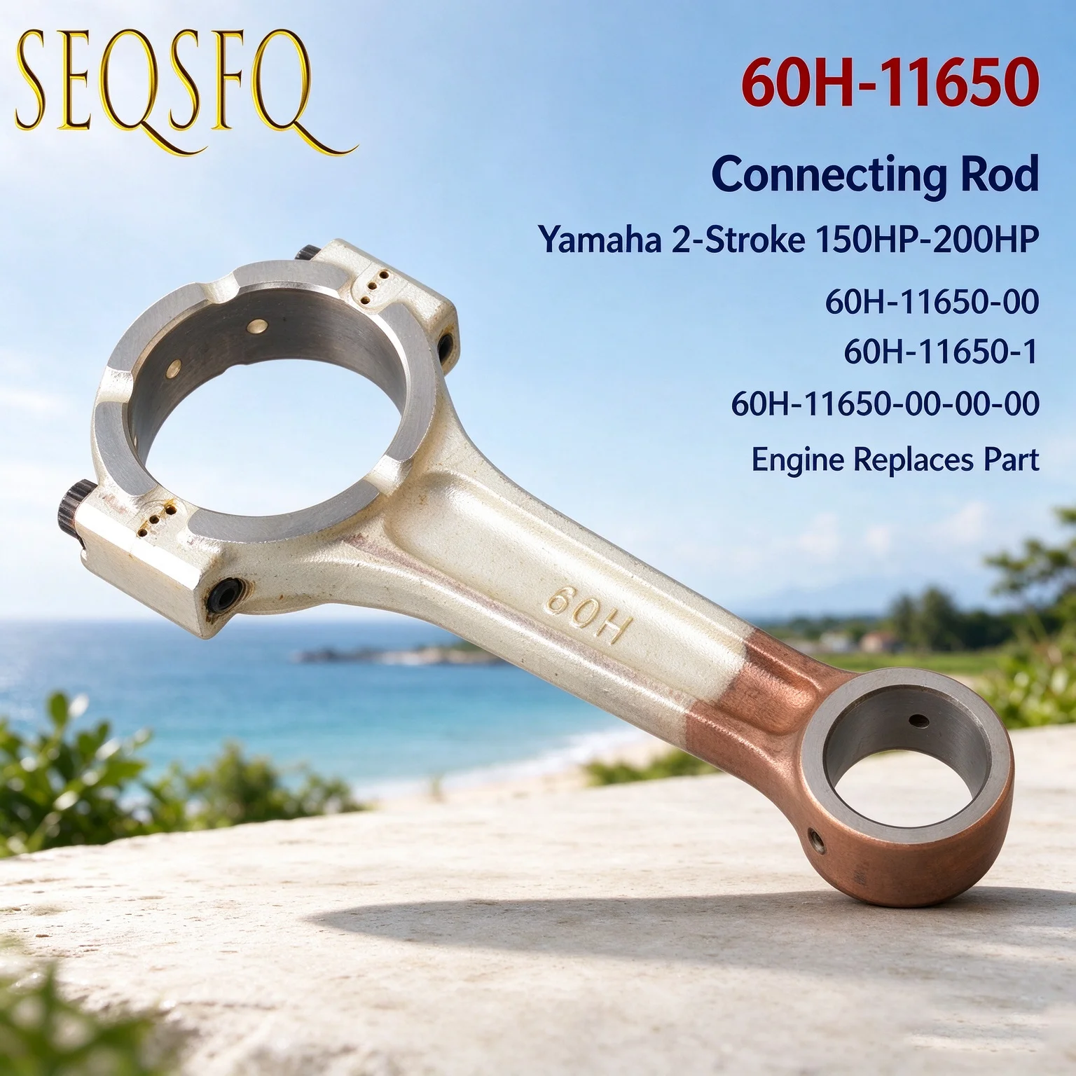 Boat Motor Connecting Rod 60H-11650 60H-11650-00 For Yamaha 2T 150HP-200HP 2T 60H-11650-1 60H-11650-00-00 Engine Replaces Part