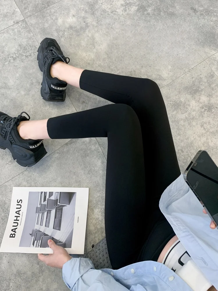 

Women's Yoga Pants Fce Lined 8th Length Elastic Stretch Boting Pants Autumn Winter Tight Fit ark Pants Outerwear