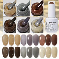 Arte Clavo 15ml Amber Gel Nail Polish Translucent Vintage Jelly Nail Gel Semi Permanent Varnishes Manicure Soak Off Nail Polish