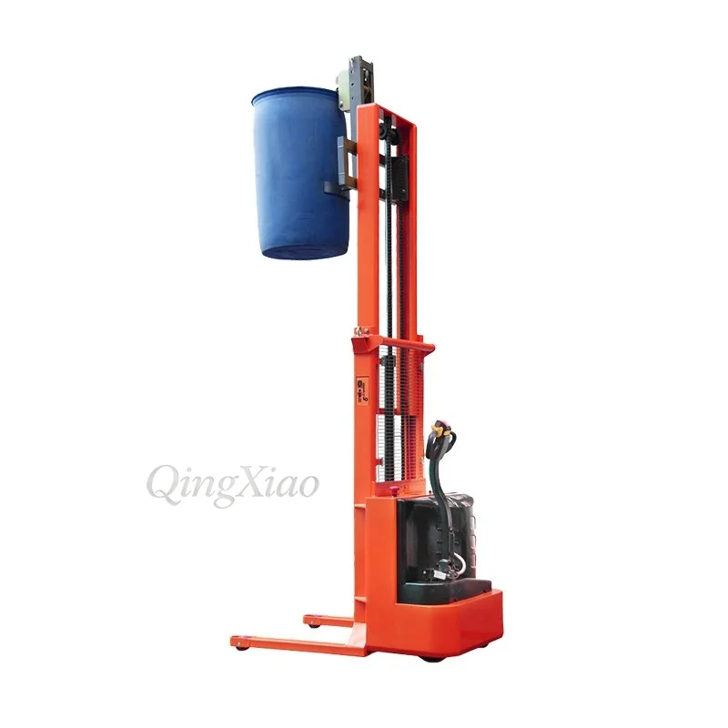 Hydraulic Weighing Equipped Drum Stacker Barrel Lifting Tilter Dumping Cart For Factory Oil Barrel Transfer Stacking And Pouring