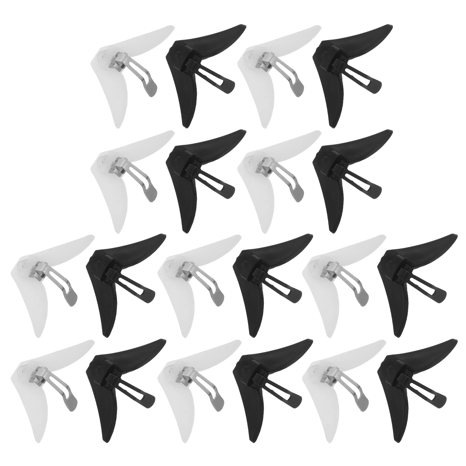 

20pcs Plastic Tie Clips For Men Stylish Necktie Holder Secure Bow Tie Fasteners For Wedding Banquets Decorative Clip Set -