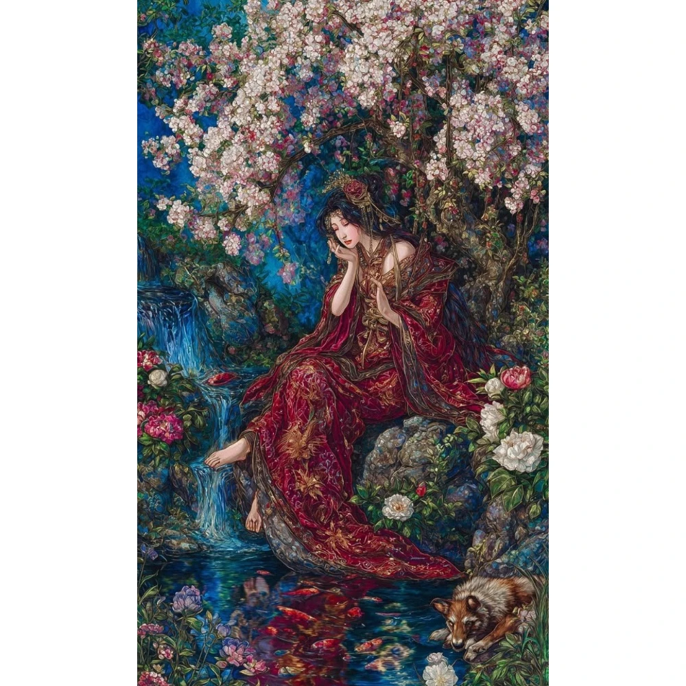 

500/1000/1200/2000 PCS Jigsaw Puzzles Retro Women Hot Spring Portrait Family Activity Games DIY Puzzle for Room Home Decor Gift
