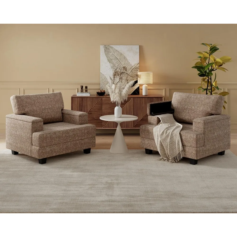

Oversized Accent Chair Set of 2,Large Armchair with ,Comfy Living Room Chairs with 7.8'' Cushion,Reading Chairs