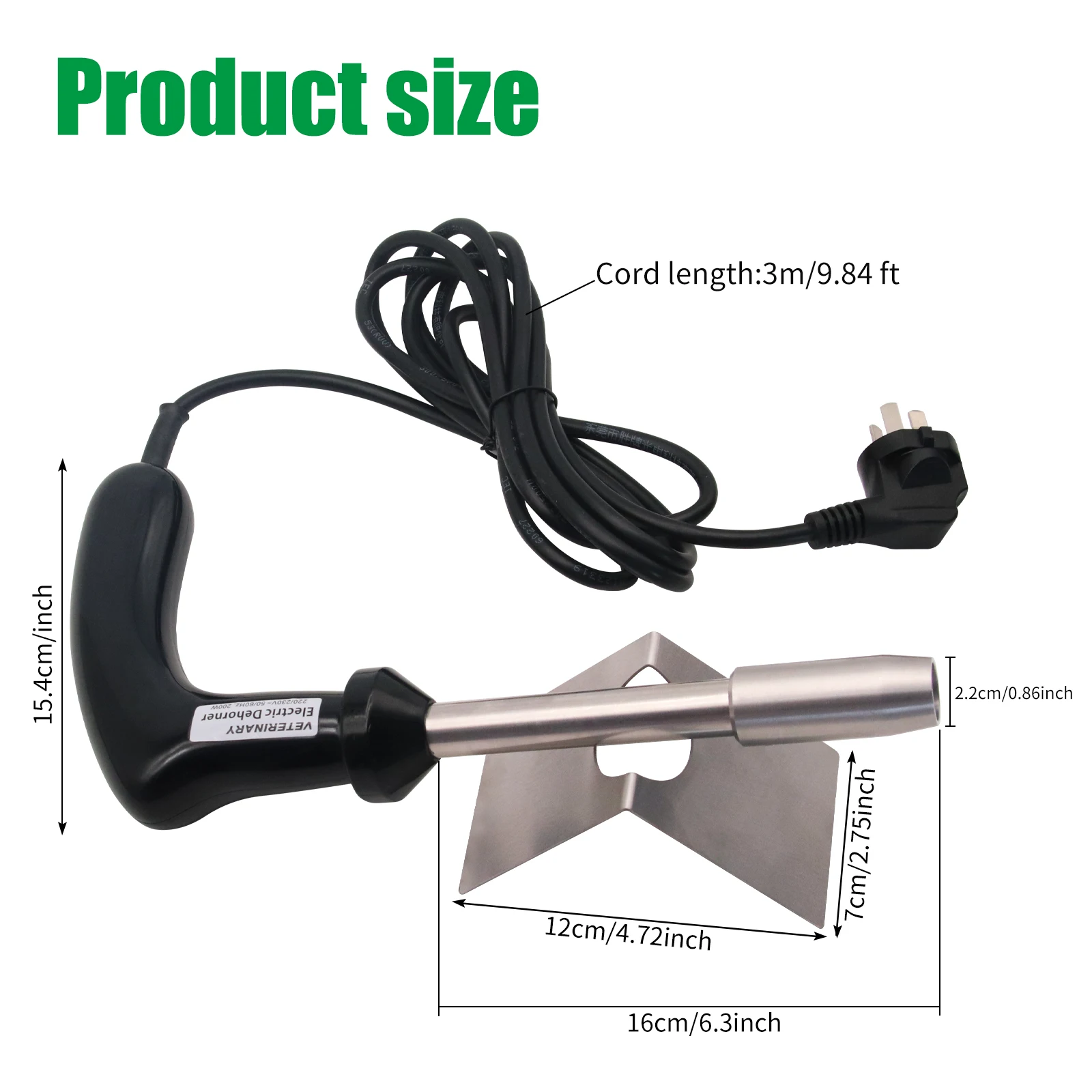 1 قطعة الماشية الكهربائية العجل Dehorner آلة الماعز القرن إزالة قطع Dehorning 110 فولت الولايات المتحدة التوصيل أداة لمعدات الماشية المزرعة