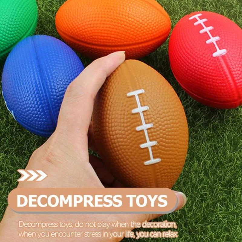 Pu Foam Solid Rugby Grip Ball For Release And Pressure Relief Colorful elastic sponge ball