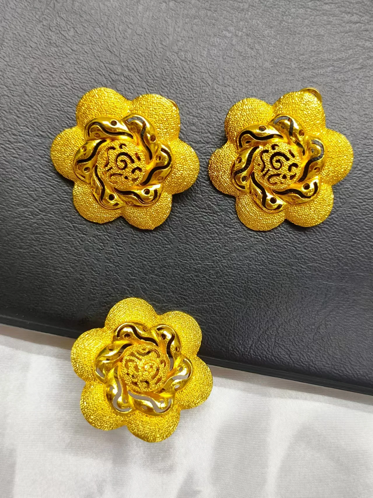 GOOD Luxury Flower Gold Plated Necklace Sets For Women Wedding Dubai African Jewelry Set Indian Jewellery Anniversary Gifts