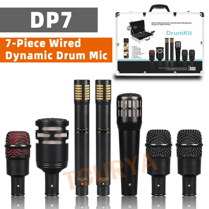 

DP7 Dynamic (metal) - bass drum microphone connection, Tom and aluminum box/trap and the cymbals set up high quality microphone!