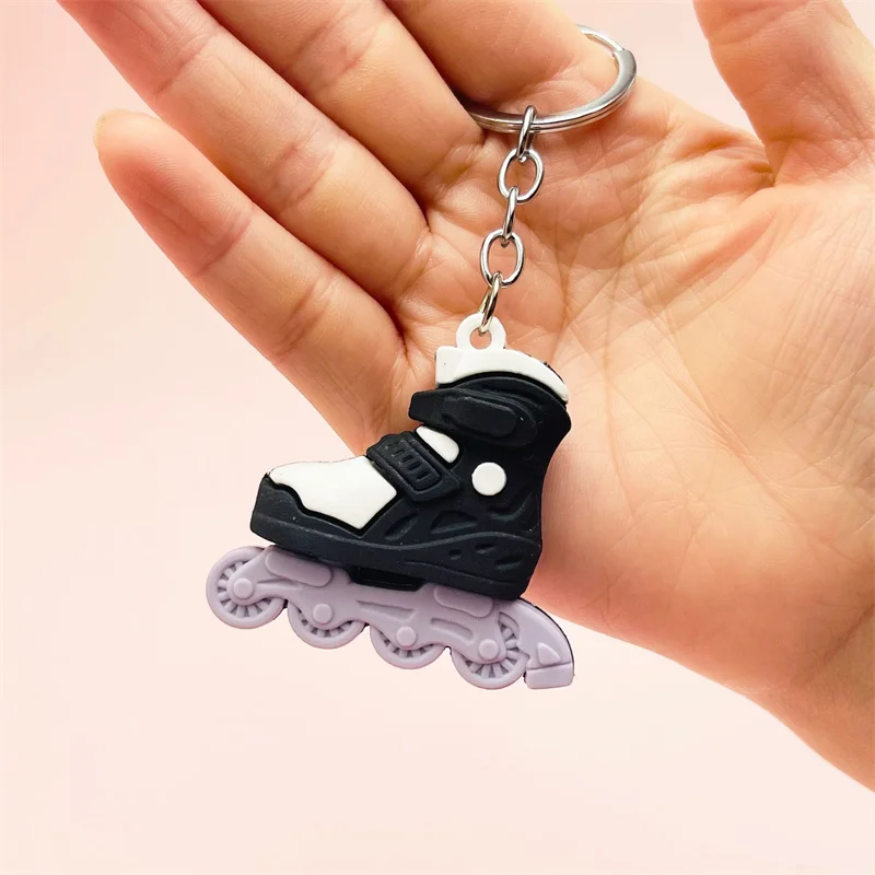 1PC Cartoon Roller Skates Shoes Keychain DIY Jewelry Men Boy grils Souvenir Party Gifts image 6