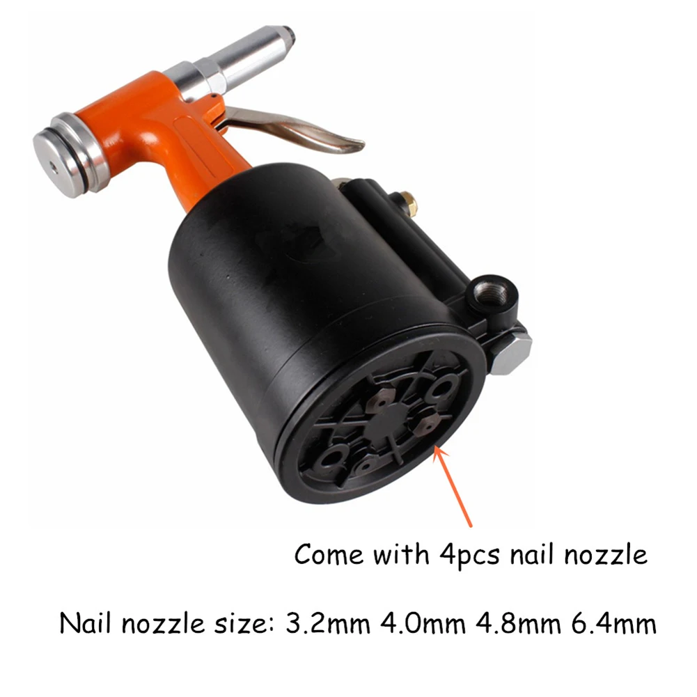 Industrial Light Weight Hydraulics Type Riveter Pneumatic Nail Riveting Tool Orange Black