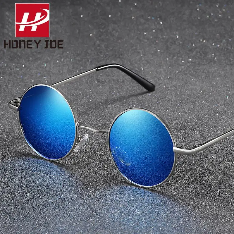 Retro Vintage Round Polarized Sunglasses Men Women Driving Fishing Hipster Stylish Punk Unique Eyewear Shades Sun Glasses UV400