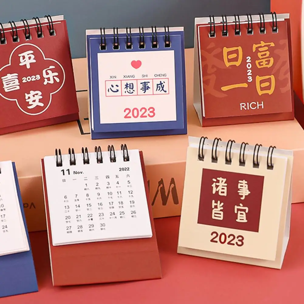 Handig Bureau Kalender Flexibele Milieuvriendelijke 2023 Staande Bureau Kalender 2023 Kalender Mini Kalender