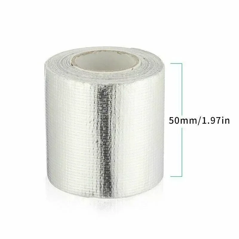 Thickened Glass Fiber Aluminum Foil Tape Hood Air Conditioning Pipe Protection Tape Kitchen High Temperature Waterproof Tape