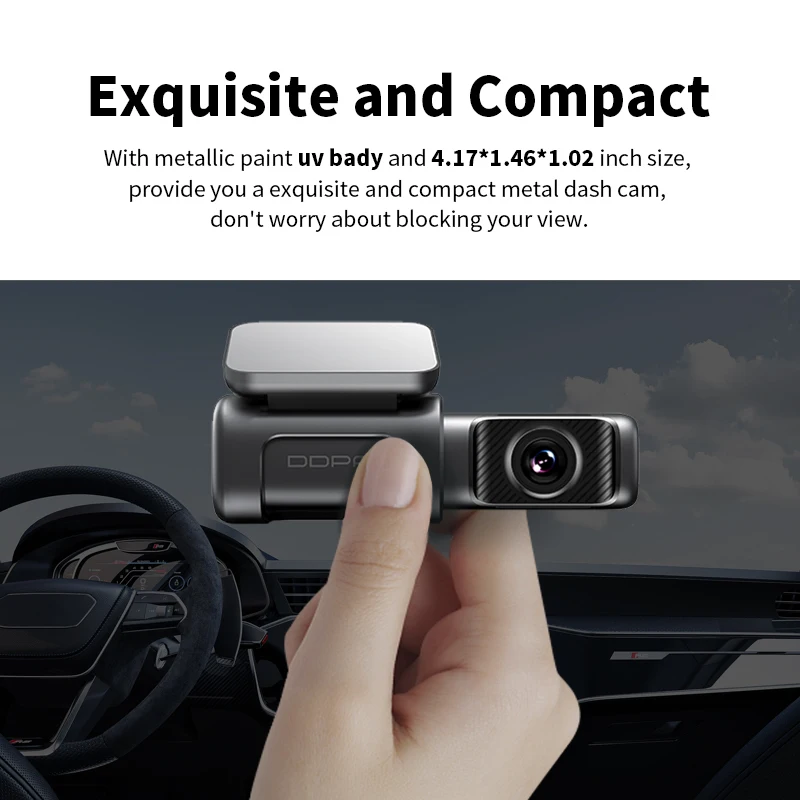 DDPAI Dash Cam Mini5 4K UHD DVR Car Camera Recorder Car Dash Camera Recorder GPS ADAS  eMMC built-in Storage 5GHz Wi-Fi SR2.0