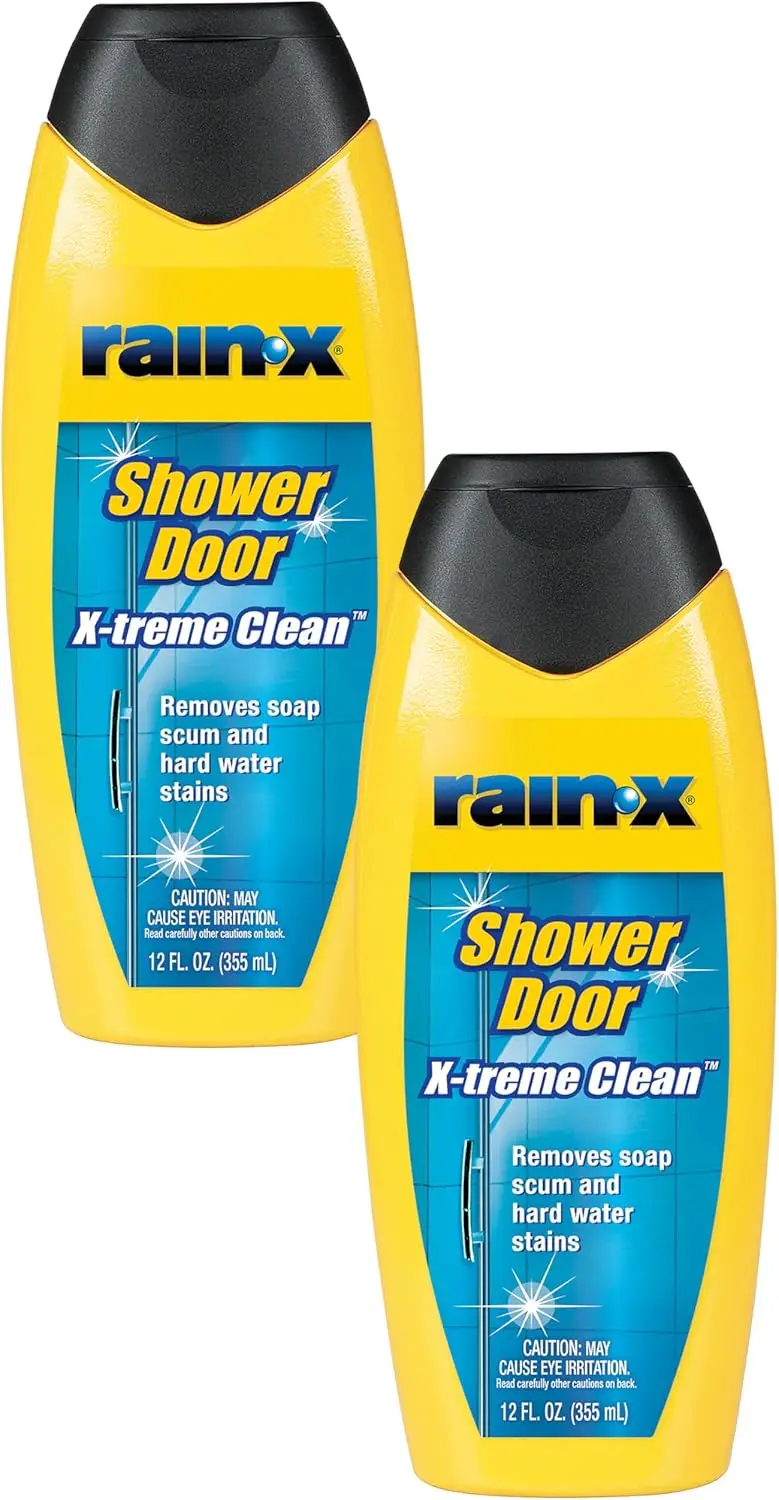 

Powerful Shower Door Cleaner - Removes Soap Scum, Hard Water Stains & Rust, Pack of 2