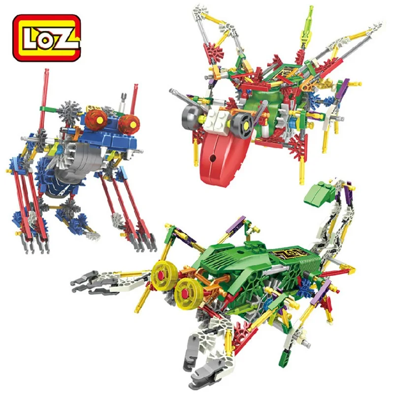 Ready LOZ Robot Blocks Electric Building Bricks Assembly DIY Educational Dinosaur Model Toys for Children Present Kids Gift 3021