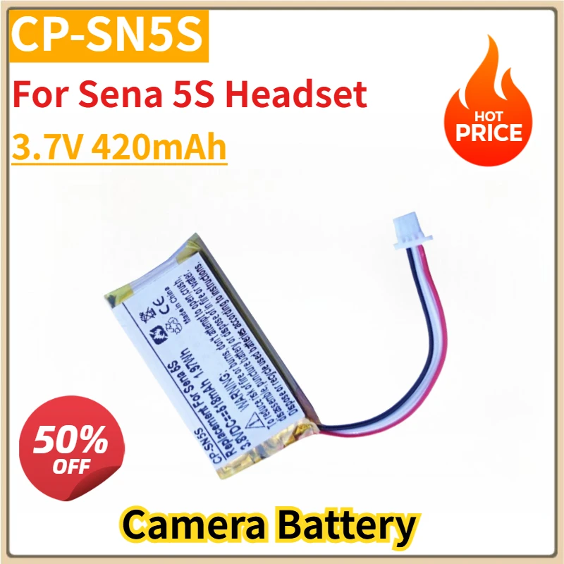 

New CP-SN5S 3.7V 420mAh Replacement Battery for Sena 5S Headset