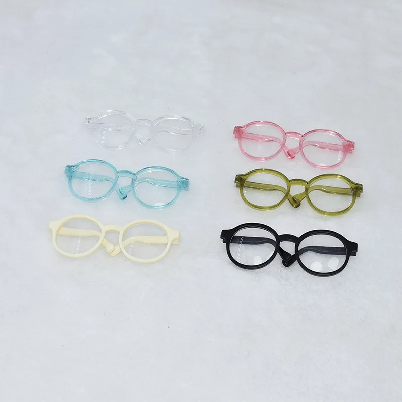 9cm/6.5cm Round Colored Glasses BJD Doll Sunglasses (Suitable For Blydoll, ICY Doll，EXO, Salon) Clear Eyesglass Toys