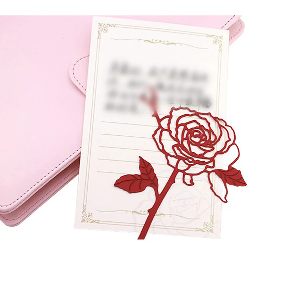 Wytrzymałe metalowe zakładki do książek z motywem róży, miedziane znaczniki do książek, do szkoły, biura, domu, dla czytelników, kreatywny prezent.